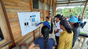 The workshop supported by Nia Tero was led by Indigenous technicians from Fundación Kara Solar in Achuar language. Photo: Kara Solar Foundation.
